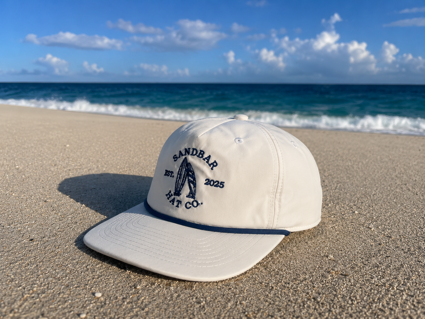 Sandbar Surfboard Hat - White
