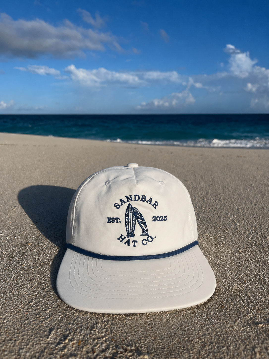 Sandbar Surfboard Hat - White